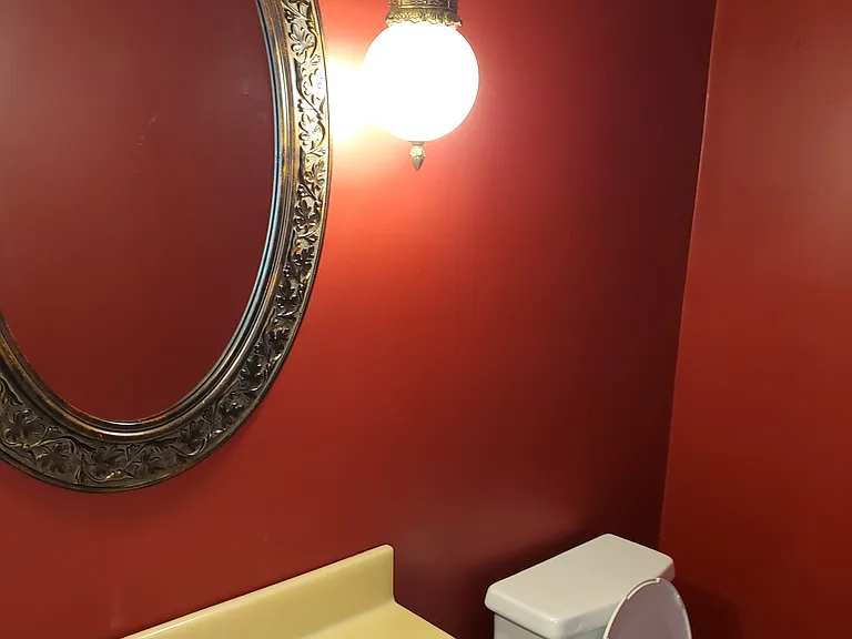 Half bath off family room