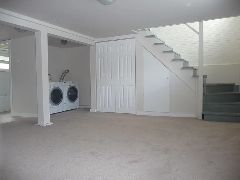 Basement laundry/ living
