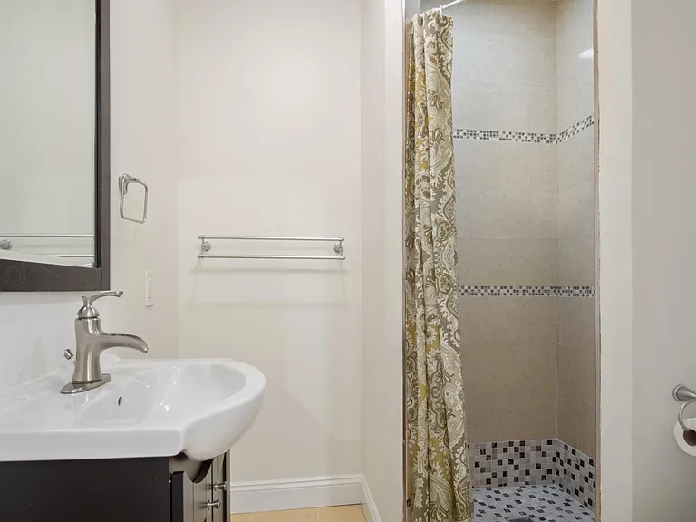 Hall Bathroom with shower.