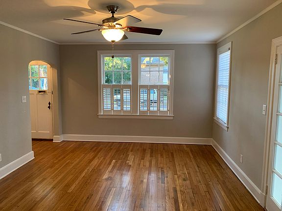 Living room with plantation shutters