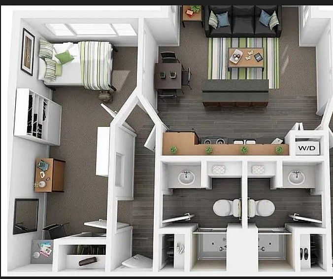 Room by window & Floor Plan