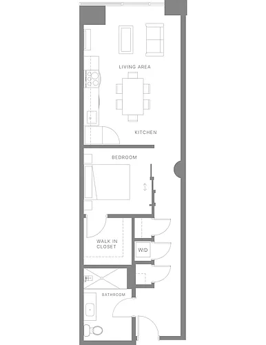 Floor plan One Bedroom D