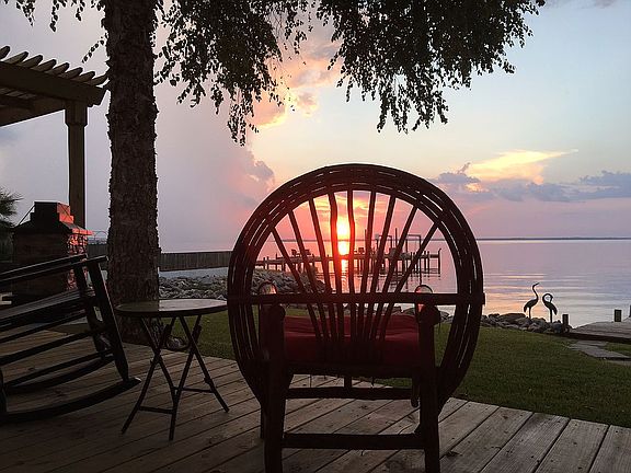 Sunset view from back deck