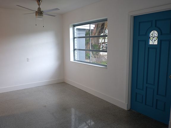 New ceiling fans. Terrazzo floors