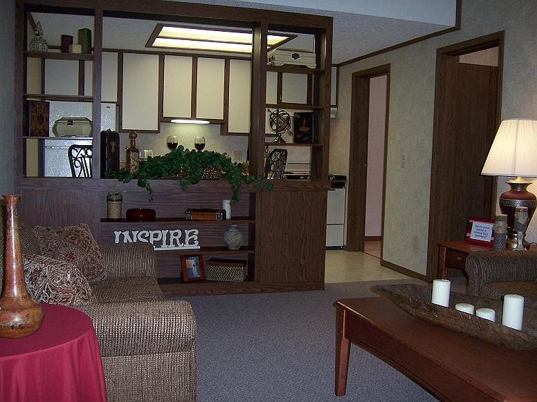Living room with bookshelf