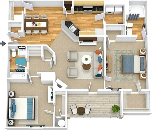 Floor plan B1-Upgraded