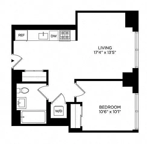 Floor plan 1J East