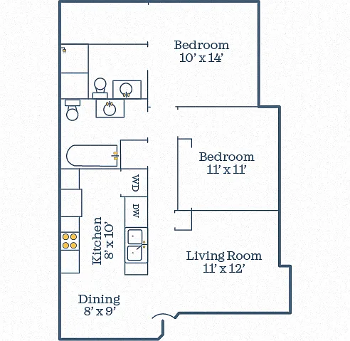 Floor plan 2 bedroom 2 bath