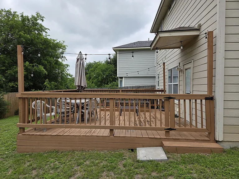 Backyard wooden Deck/Patio