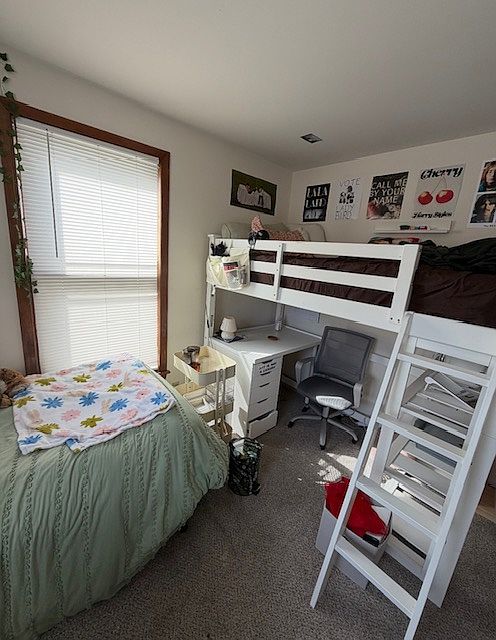 Another shot of the bedroom, showing two bed configurations.