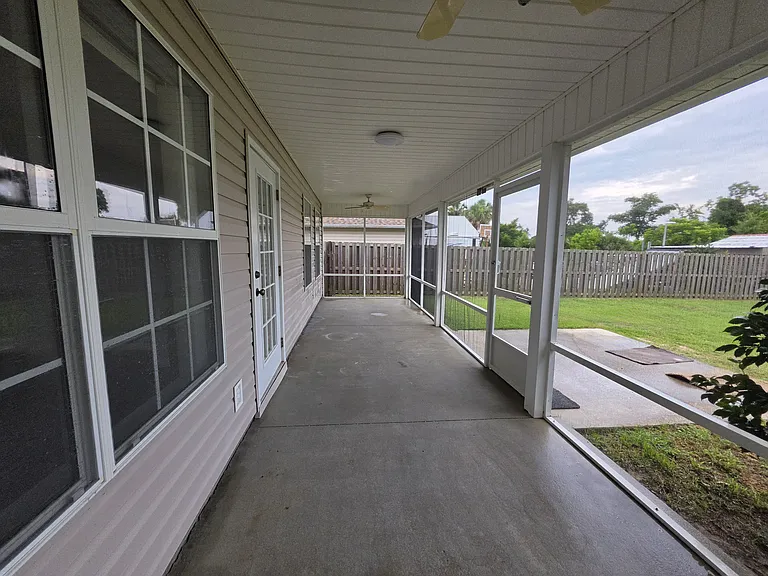 Screened in back porch