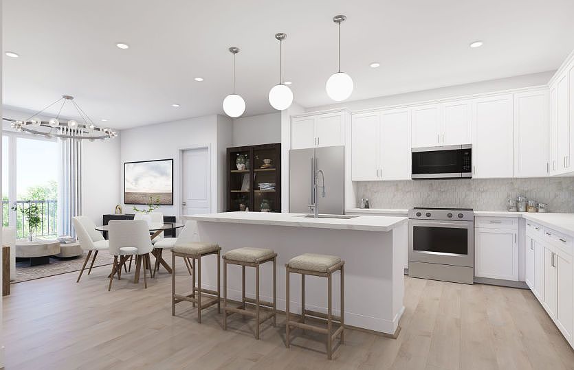 Seamless Connection between Gathering, Dining, and Kitchen Areas