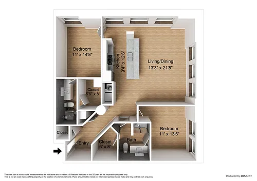 Floor plan Two Bedroom - C