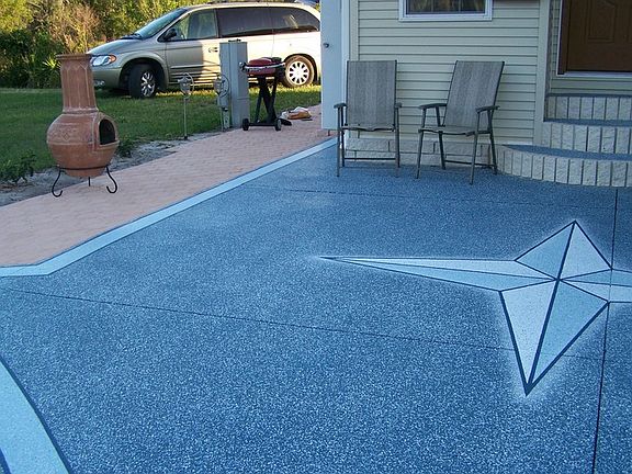 Painted Driveway/Pavers