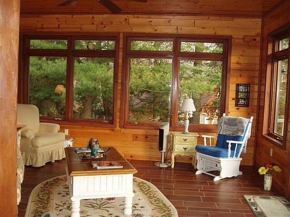 Sunroom overlooking river