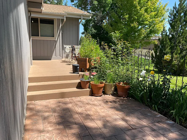 Front patio and deck.