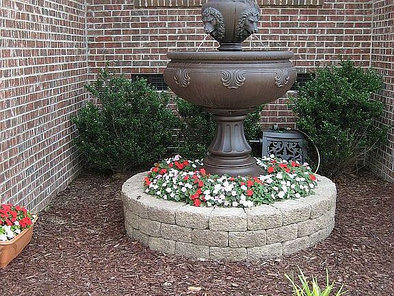 Fountain in front, June 2008