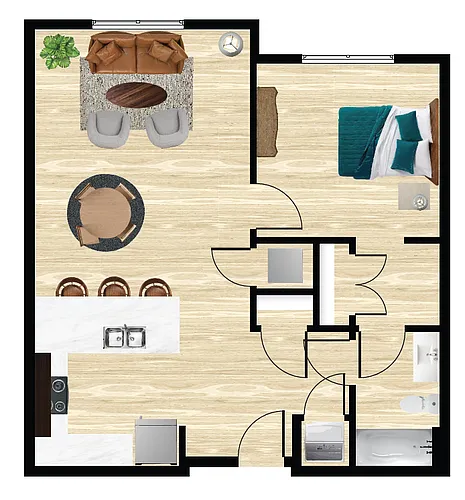 Floor plan 1 Bedroom