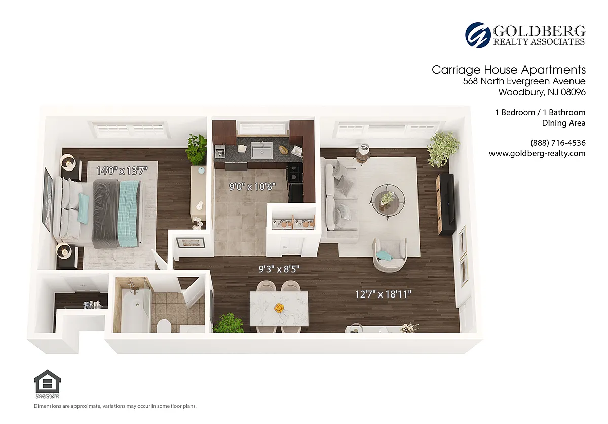 Floor plan One Bedroom