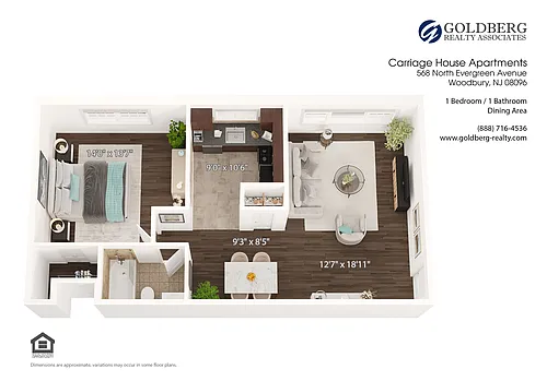 Floor plan One Bedroom