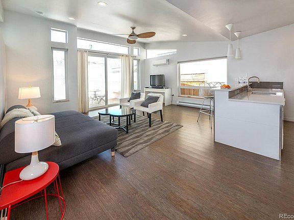 Living room and kitchen.