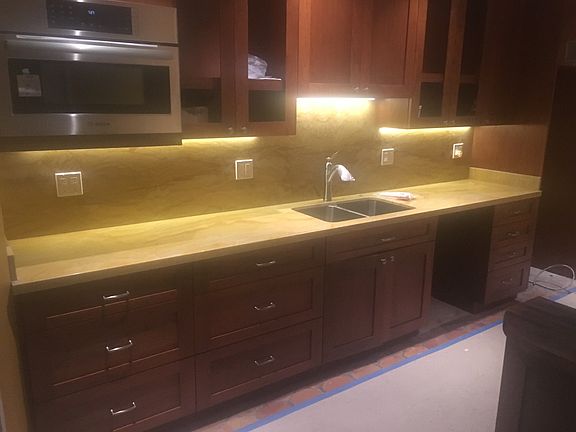 Partial view of new kitchen.