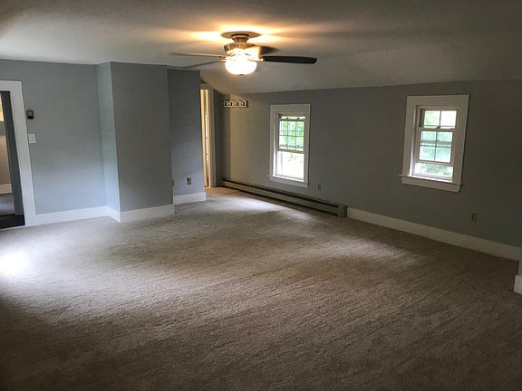 master bedroom looking towards 3/4 bath and linen closet