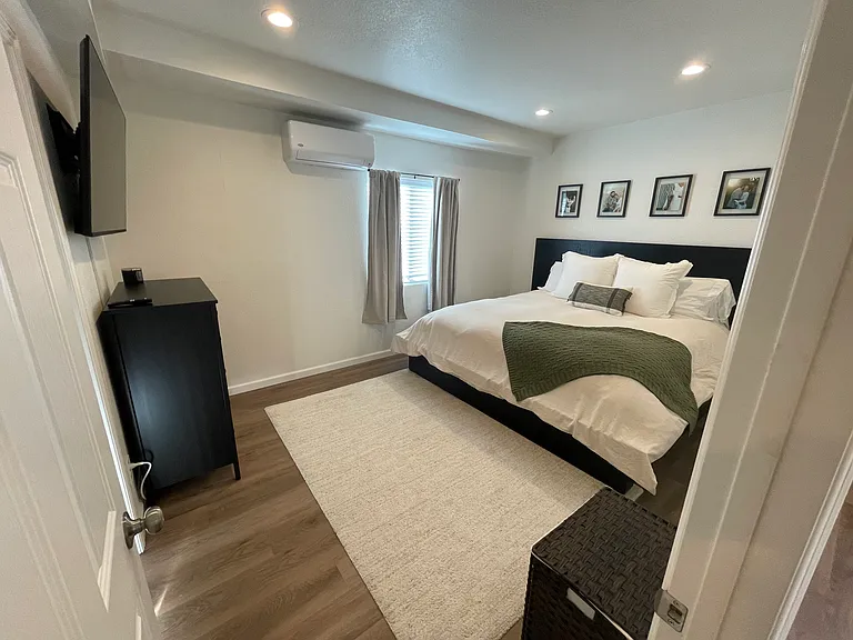 Master bedroom with walk in closet.
