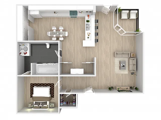 Floor plan 1X1