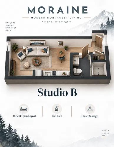Floor plan Studio B