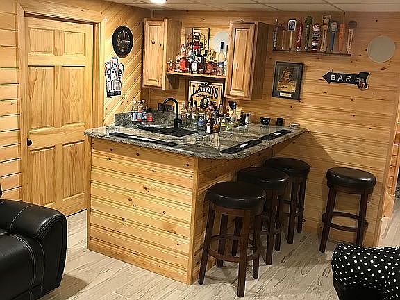 Finished cellar wet bar