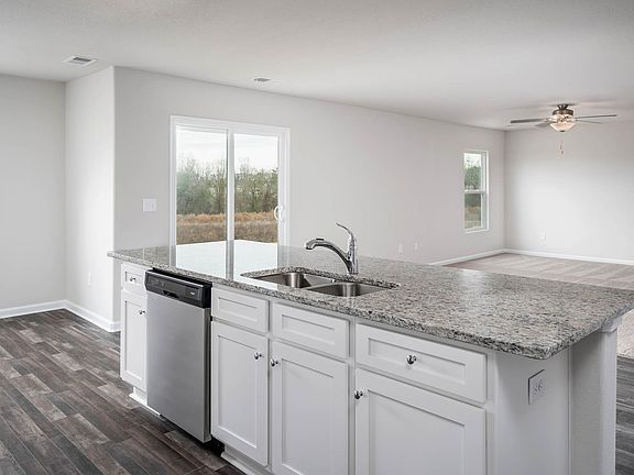 Large granite island