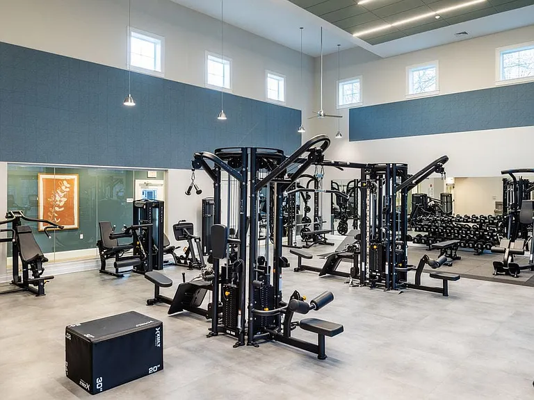 State-of-the-art fitness center with strength equipment