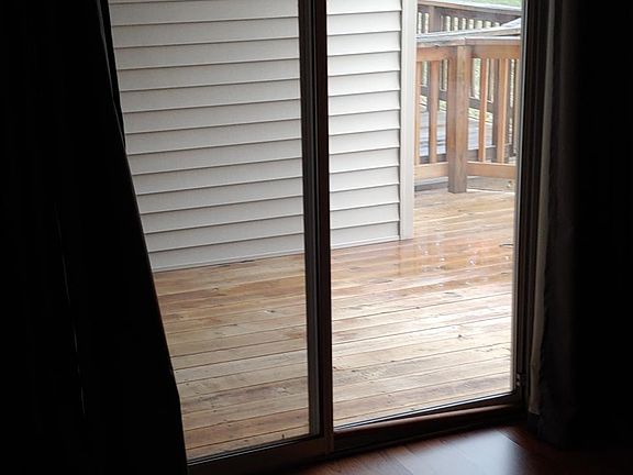 Looking out of master to deck.