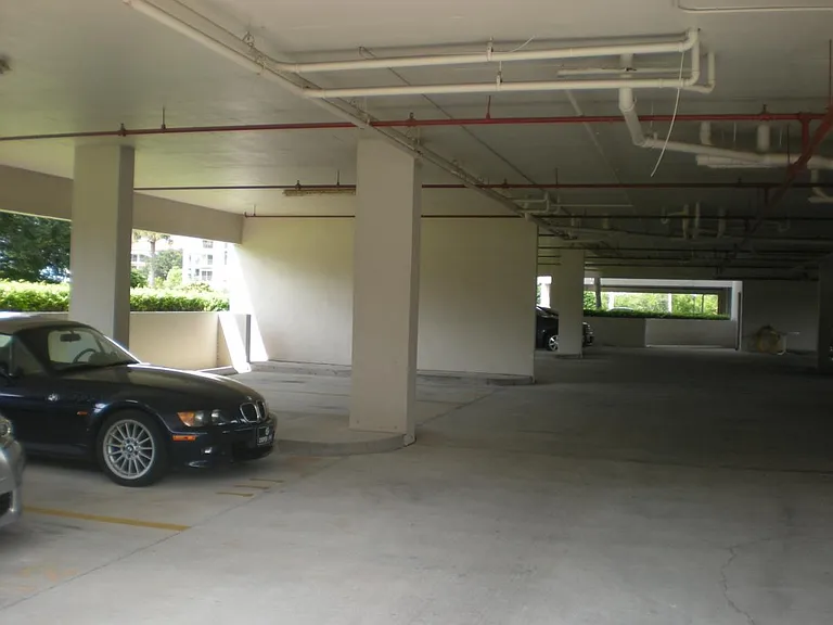 Garage space under the building