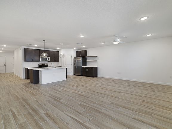 Open living and dining areas