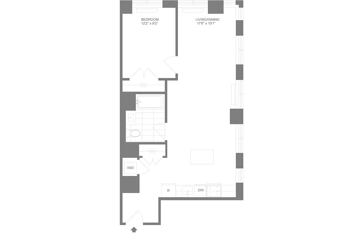 Floor plan A21.2 | 1 Bed | 1 Bath