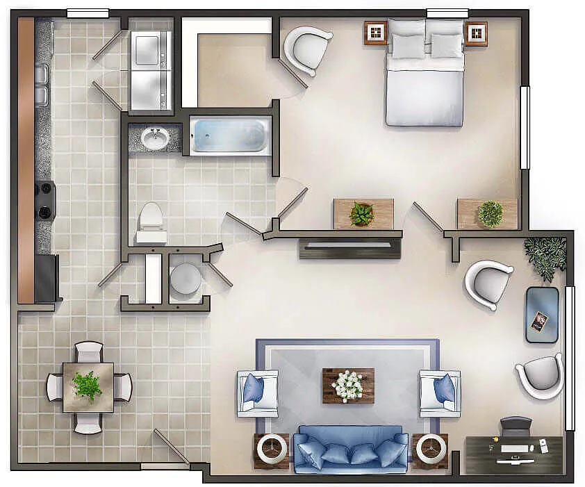 Floor plan The York w/Sunroom