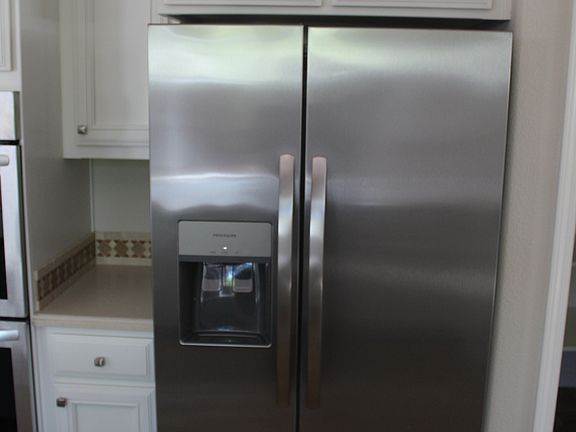 New stainless steel fridge