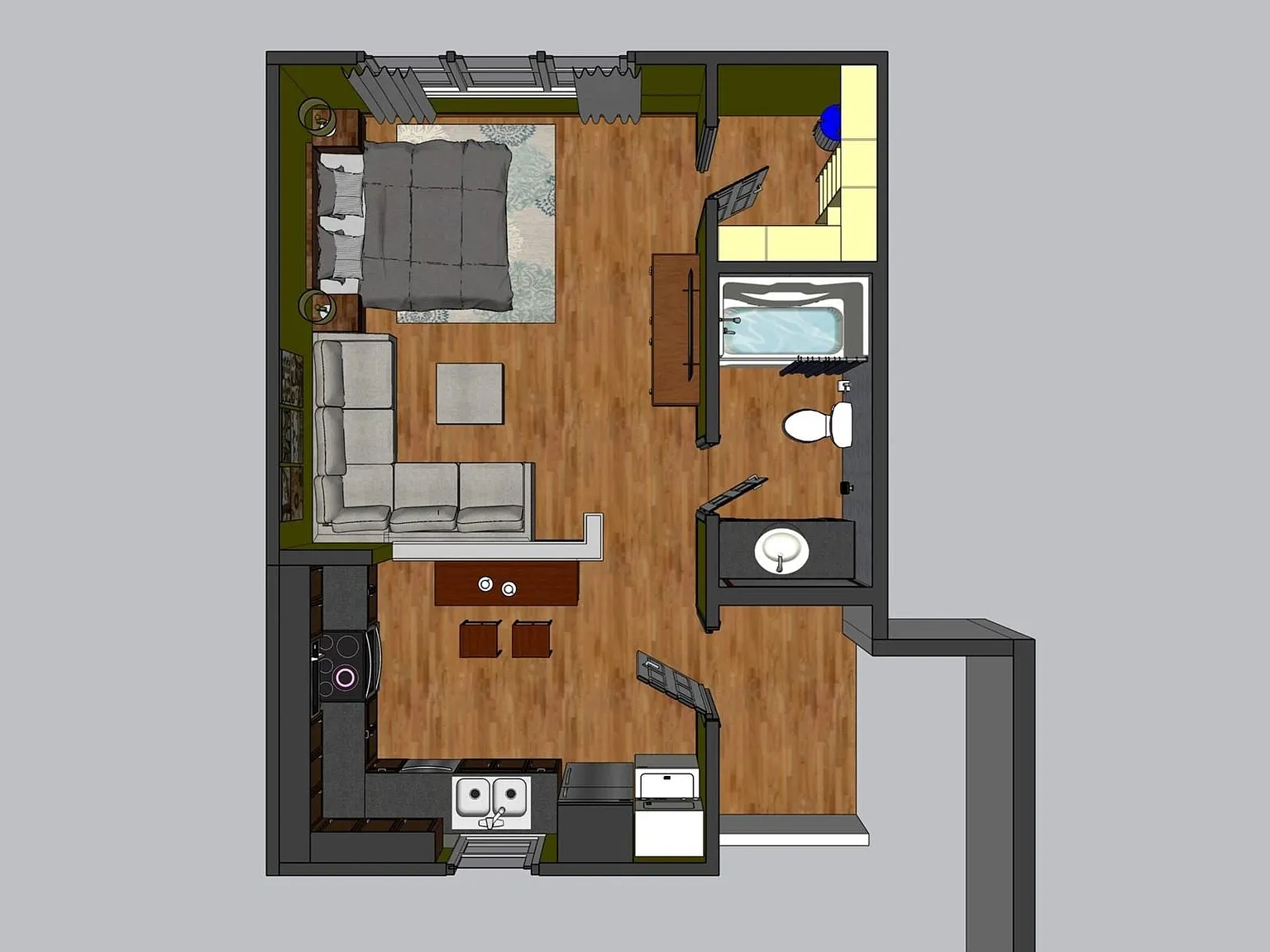 1 bed, 1.0 bath, 490 sqft, $1,050 — Photo 4