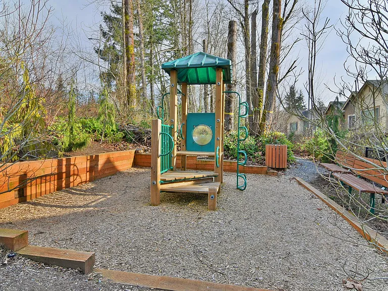 Miniature playground structure is available in the Marymoor Ridge community.