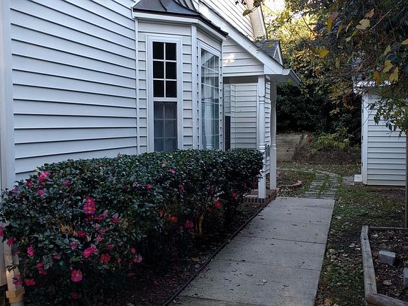 entrance and storage shed