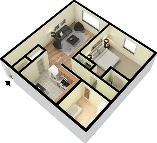 1 BR Chic 3D Furnished 1 BR Chic 3D Furnished
