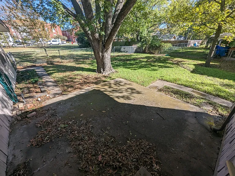Fenced back yard