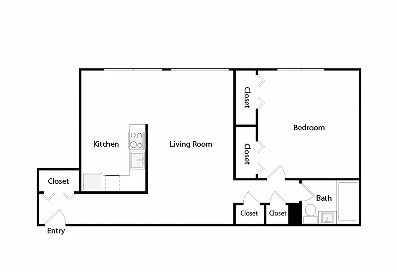 Floor plan Scott Street - Near Courthouse Metro