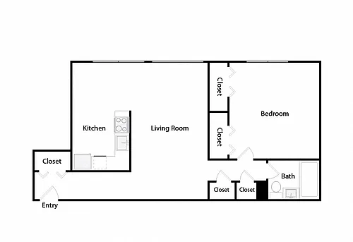 Floor plan Scott Street - Near Courthouse Metro