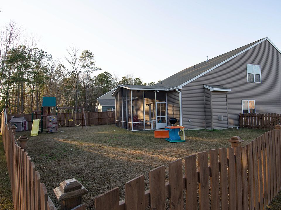 Fenced in backyard