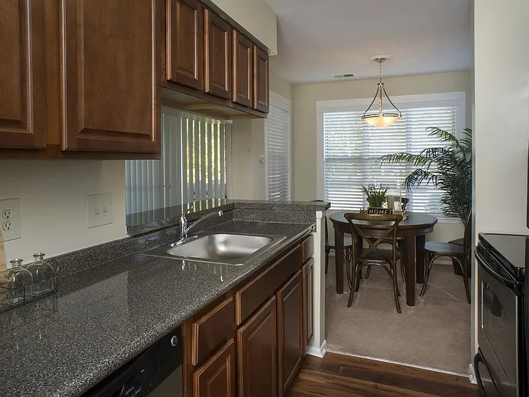 Kitchen with stainless steel appliances