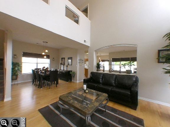 Downstairs from front door