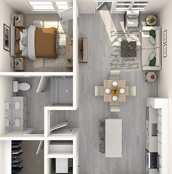 1 Bedroom, 1 Bath 1 Bedroom, 1 Bath